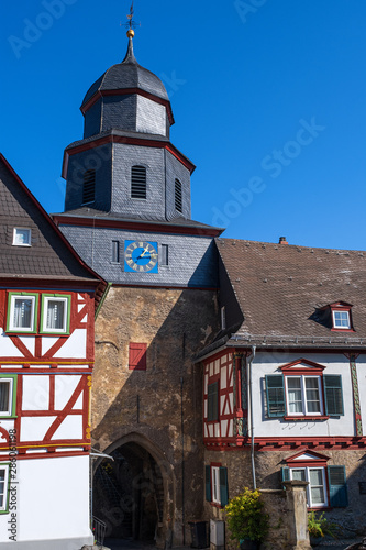 Fachwerkhäuser in der Altstadt von Braunfels/Deutschland