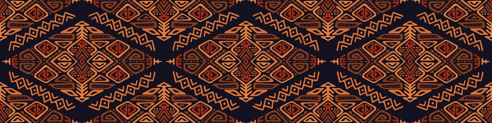 Fototapete Ethno-Muster Kreatives Boho Kachelmuster handgezeichnet  © Lissabet