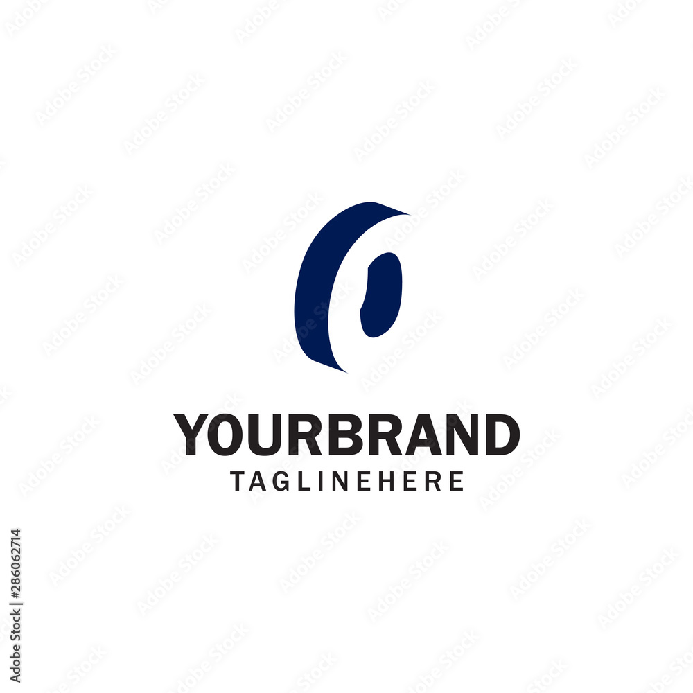O Letter logo in negative space vector design template elements O Letter logo in negative space vector design template elements