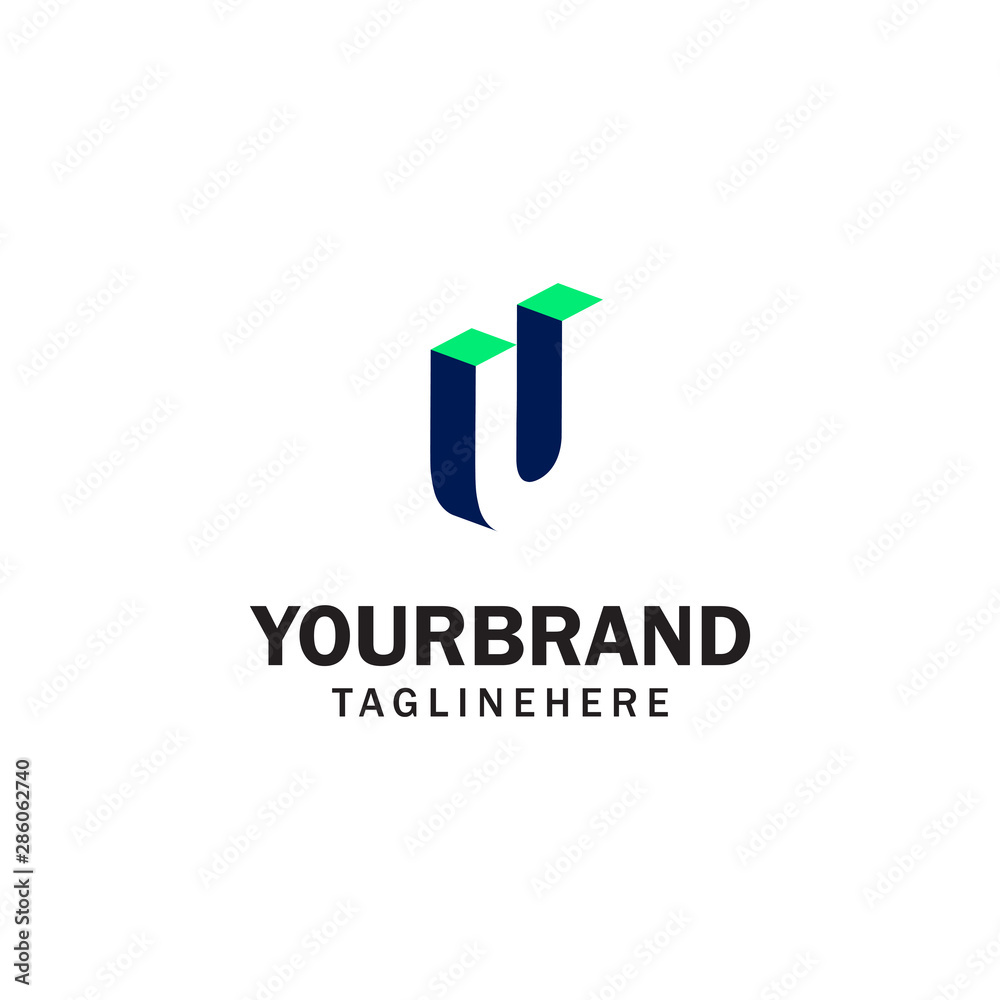 U Letter logo in negative space vector design template elements U Letter logo in negative space vector design template elements