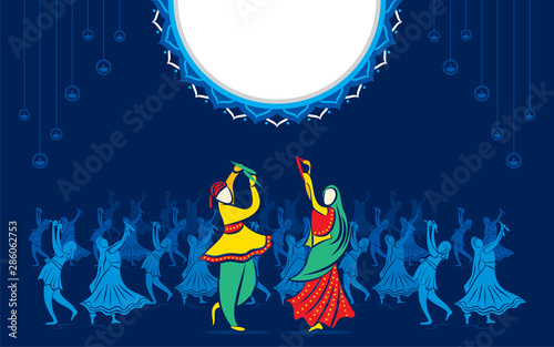 creative Navratri Graba mahotsav poster design