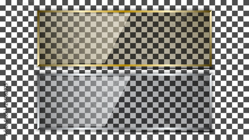 Foto Realistic transparent glass plate