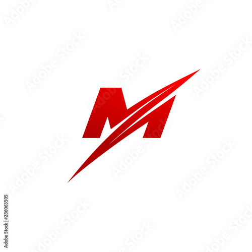 Free Download Trendy creative stylish sliced M initial based letter vector design template - GFXLoad