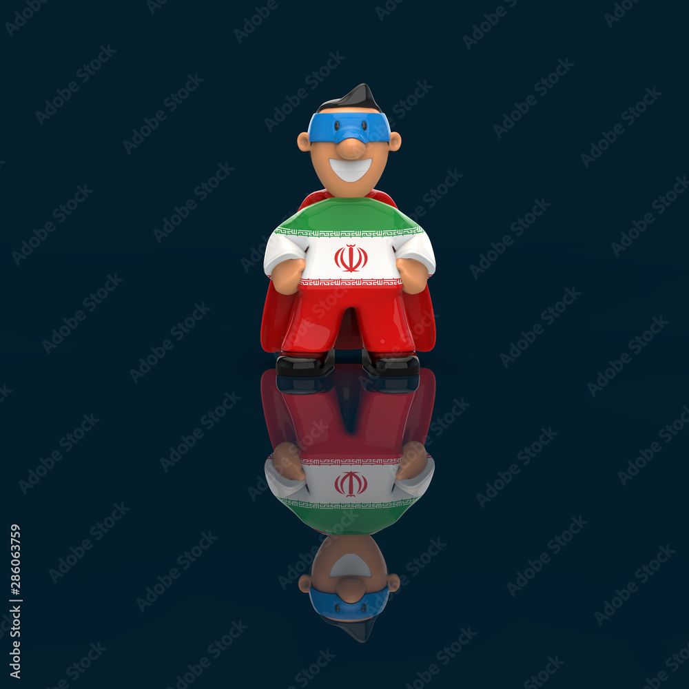 Naklejka premium Superhero concept - 3D Illustration
