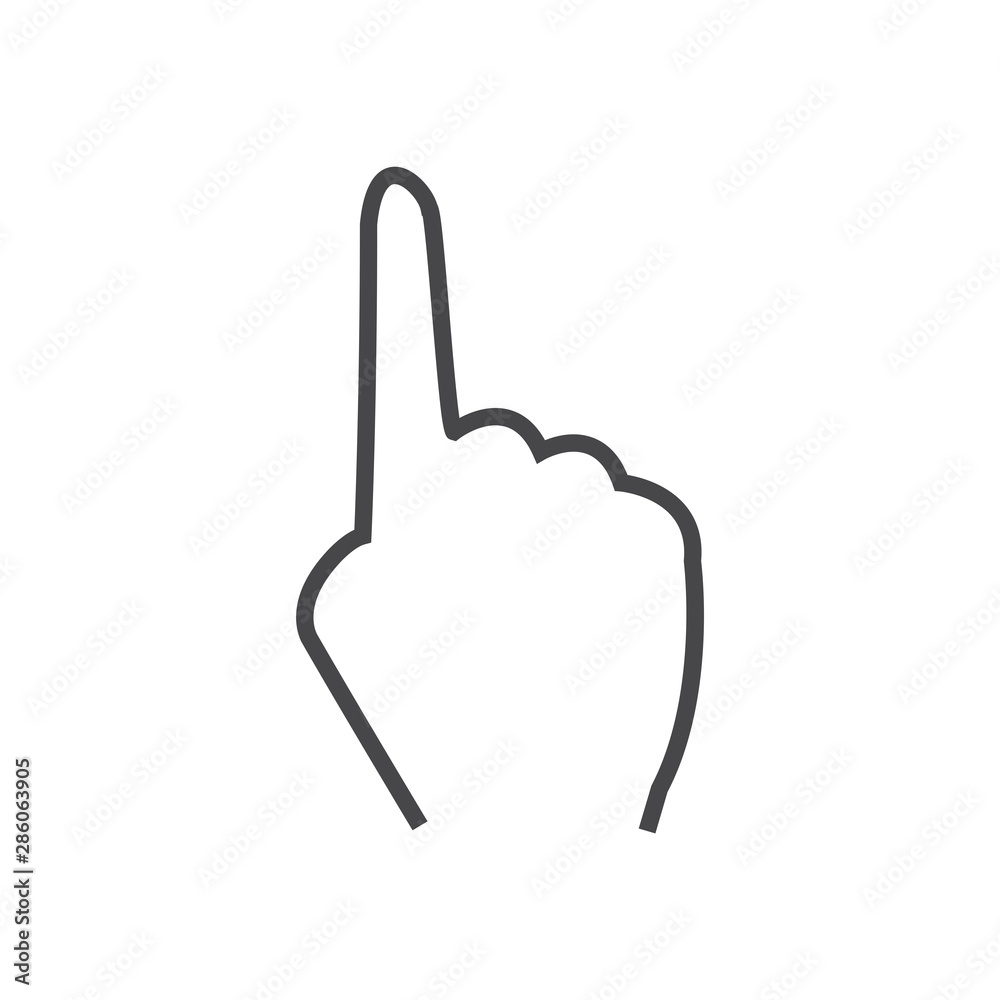 Hand vector icon, simple car sign. Hand vector icon, simple car sign.