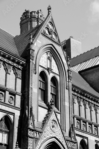 Birmingham, UK. Black and white retro style. photo