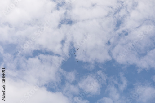 Blue sky background with clouds © Inception