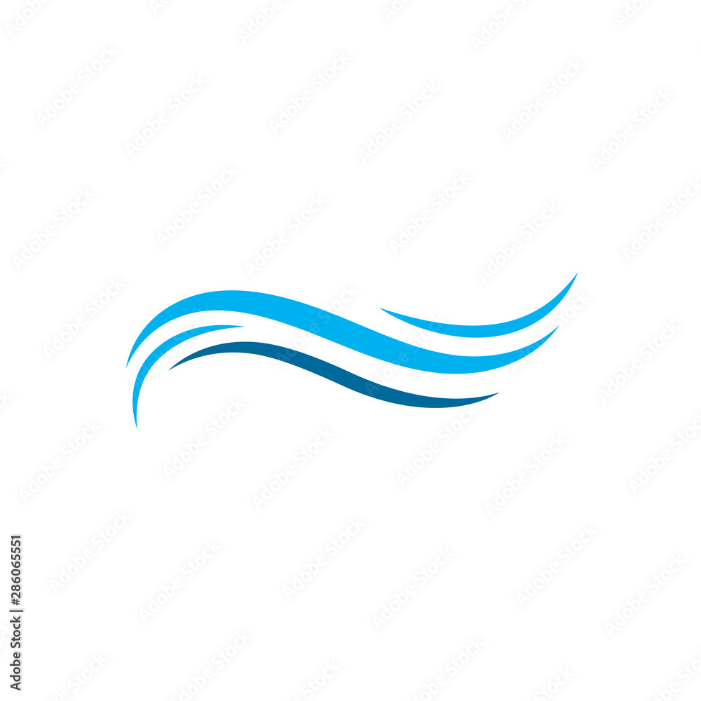 Water Wave Logo Template. vector Icon illustration design 