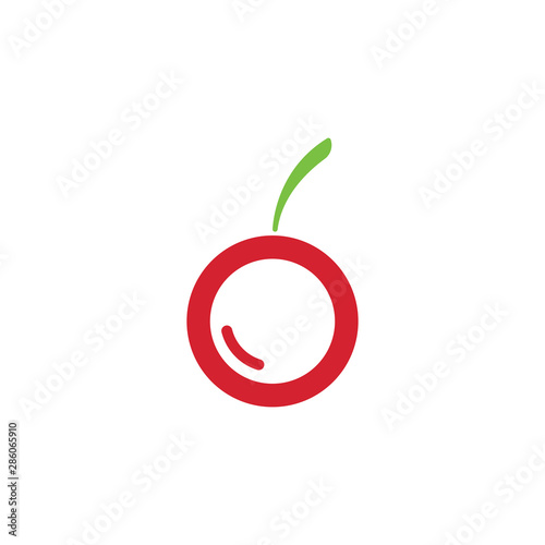 cherry logo vector icon template