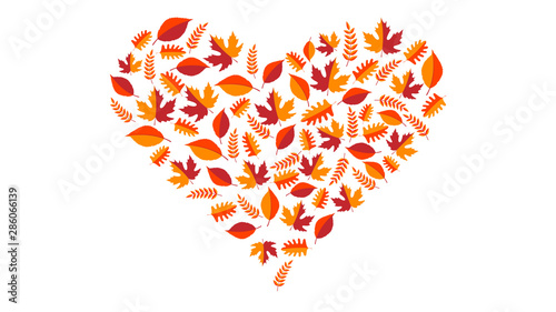 Heart of autumn leaves.