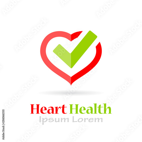 Heart health vector logo