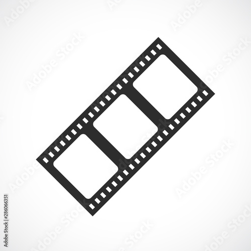 Vintage film strip vector icon