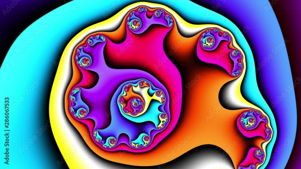 Moving random unusual futuristic texture. Psychedelic animated background. Looping footage.