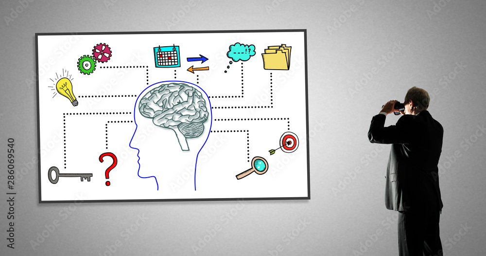 Business intelligence concept on a whiteboard Business intelligence concept on a whiteboard