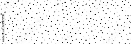 A wide stylish starry seamless pattern saver on white for interior design  background or your imagination.