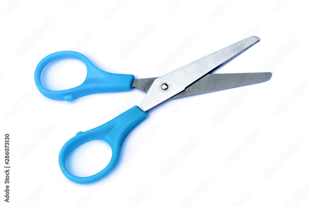 Blue Scissors isolated on white background Blue Scissors isolated on white background