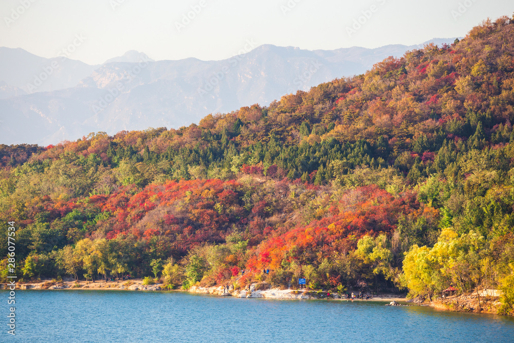 Beijing Ming Tombs Reservoir Autumn Landscape Beijing Ming Tombs Reservoir Autumn Landscape