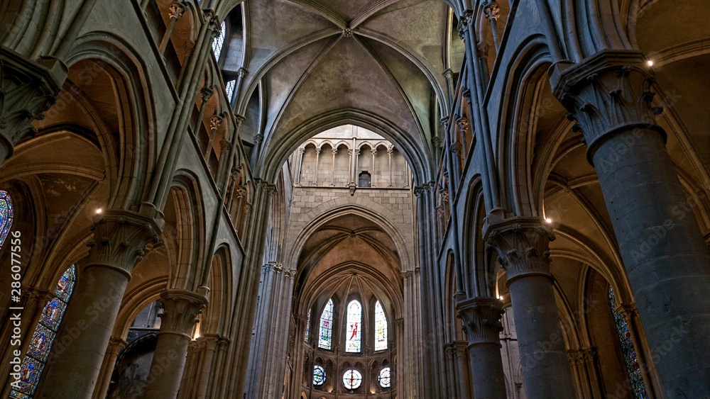 Old cathedral architecture interior design