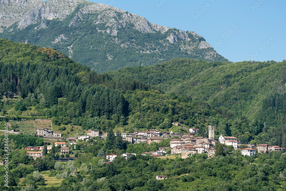 Panoramic view of San Romano in Garfagnana, Tuscany