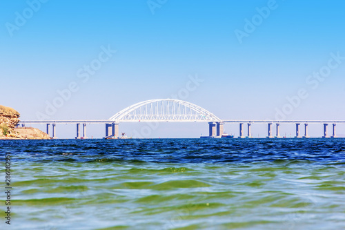 seascape with views of the Crimean bridge