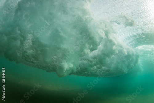 underwater wave scene in tropical water
