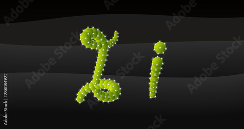 I-i 3D Cactus Alphabet