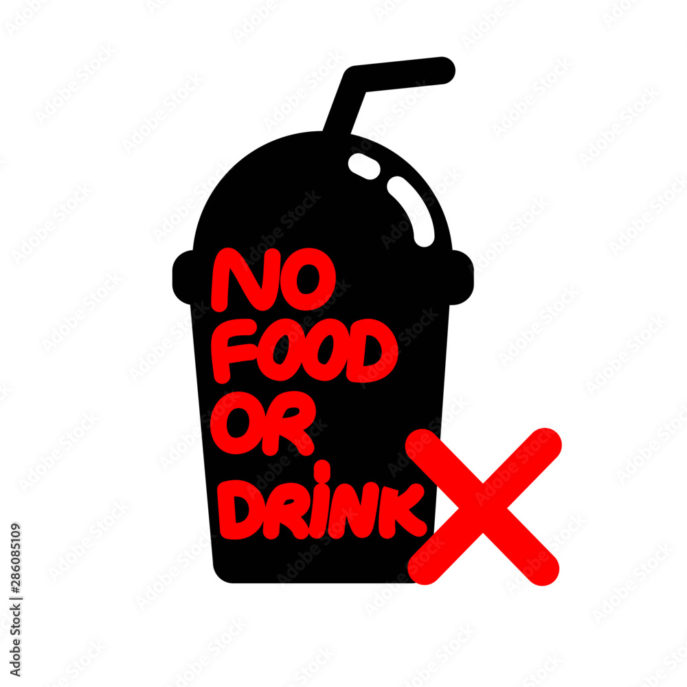 No food or drink sign isolated on white background Stock Vector | Adobe