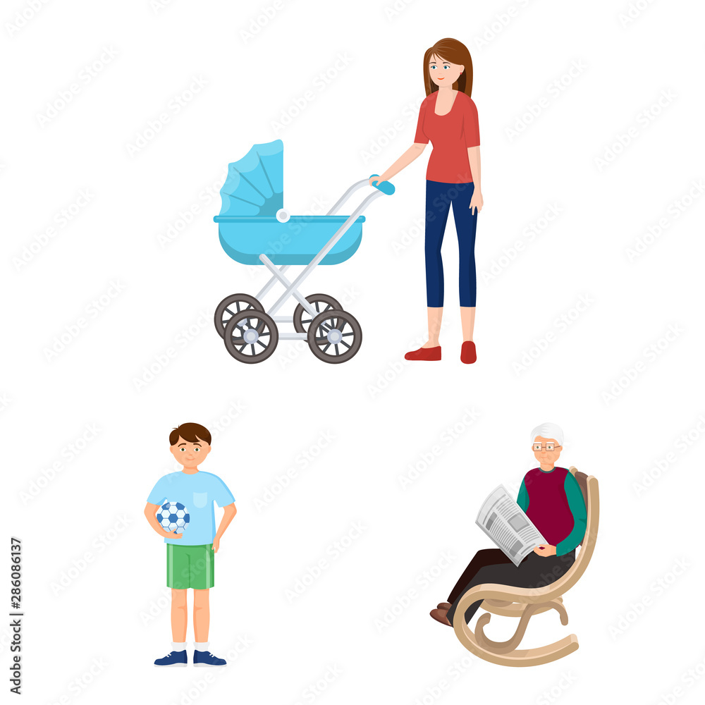 Isolated object of family and people icon. Set of family and avatar stock symbol for web. Isolated object of family and people icon. Set of family and avatar stock symbol for web.