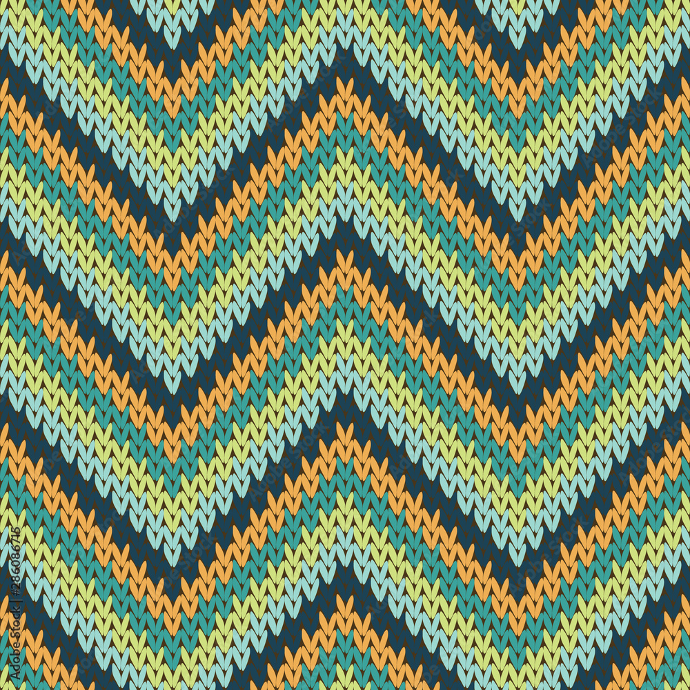 Jersey zigzag chevron stripes knitted texture 