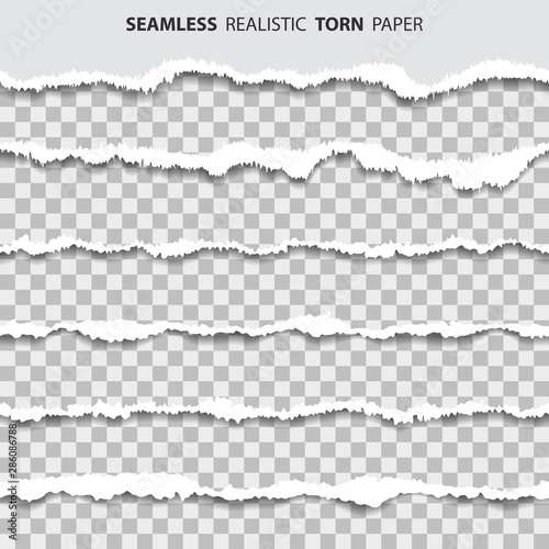 Set Seamless Torn Holes on Paper