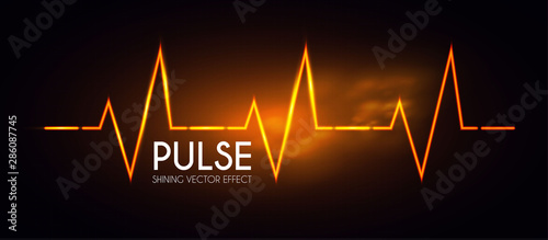Heart pulse. Healthcare and medical shining design. Life.