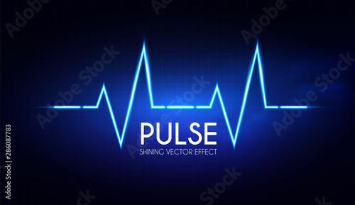 Heart pulse. Healthcare and medical shining design. Life.