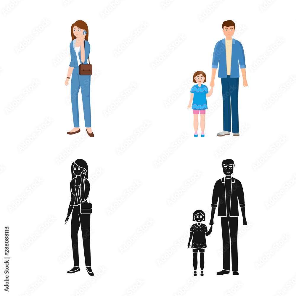 Isolated object of character and avatar sign. Set of character and portrait stock symbol for web. Isolated object of character and avatar sign. Set of character and portrait stock symbol for web.