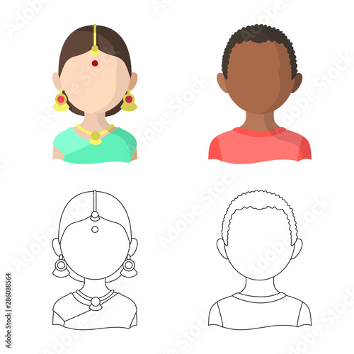 Isolated object of imitator and resident logo. Set of imitator and culture vector icon for stock.
