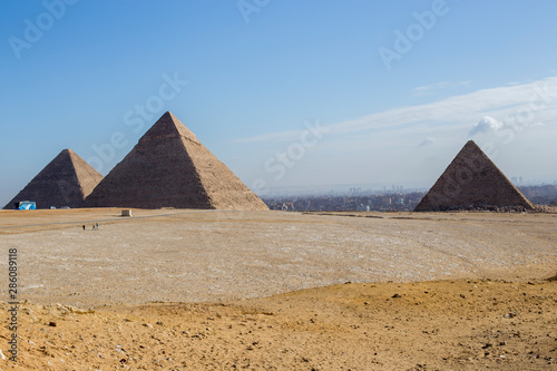 three pyramids of giza in egypt