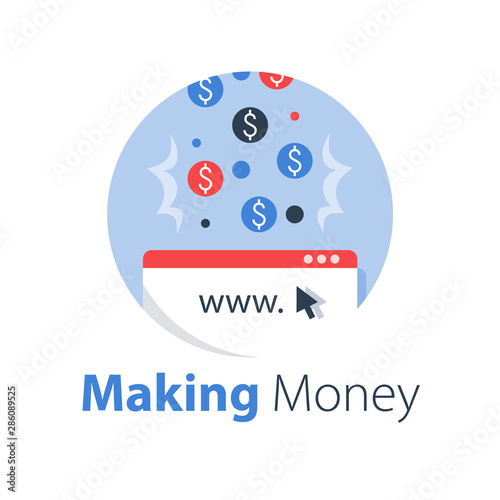 Earn money online, pay per click, cash back website, advertisement revenue