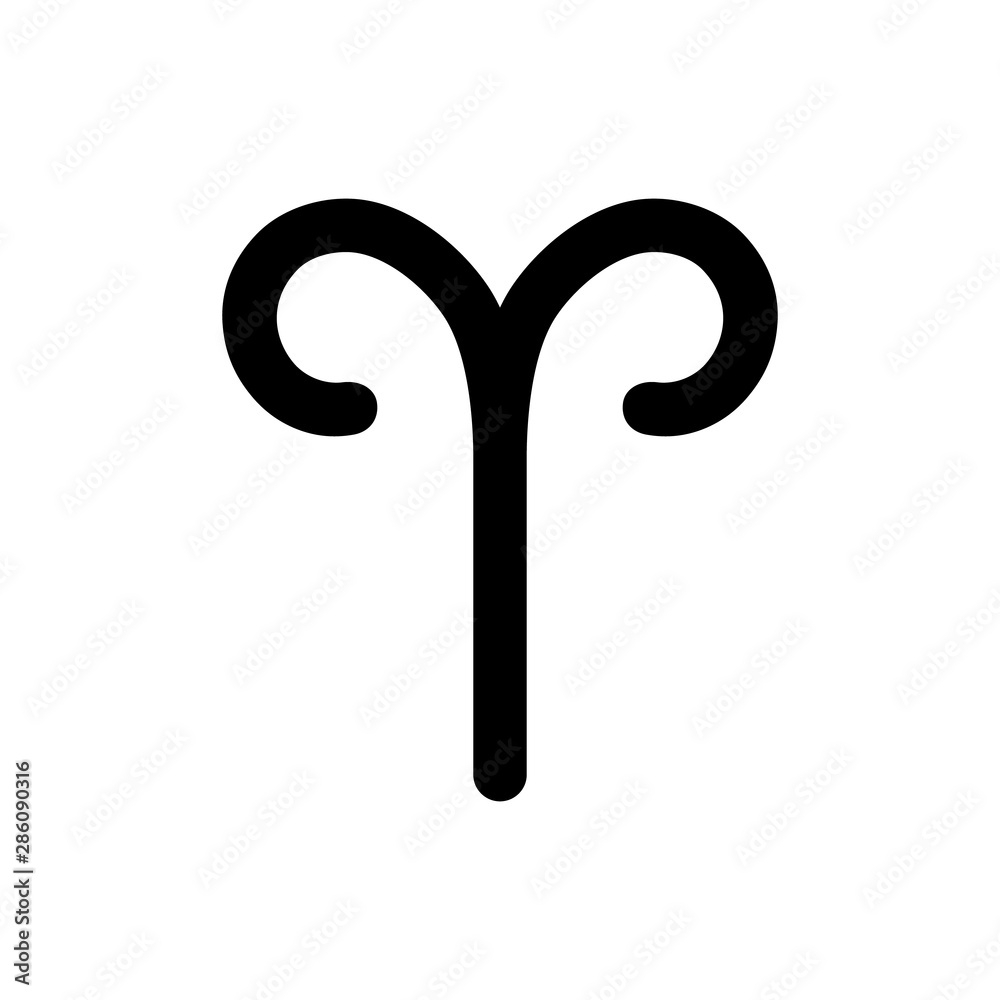 Zodiac sign, icon. Aries. Zodiac sign, icon. Aries.