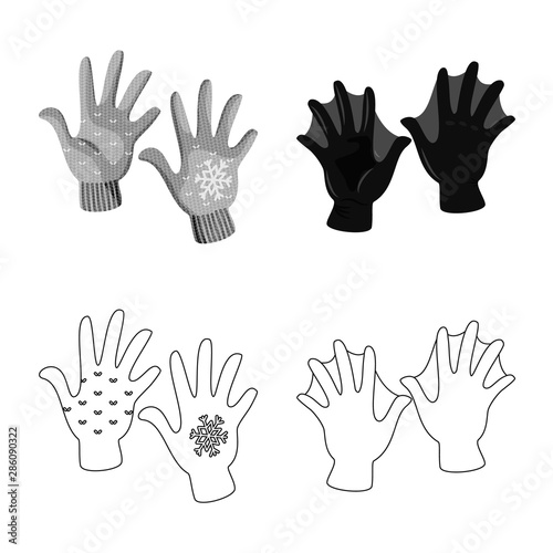 Vector design of silhouette and safety icon. Set of silhouette and comfort stock vector illustration.