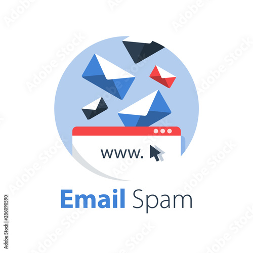 Email management, spam letters falling, overfull inbox