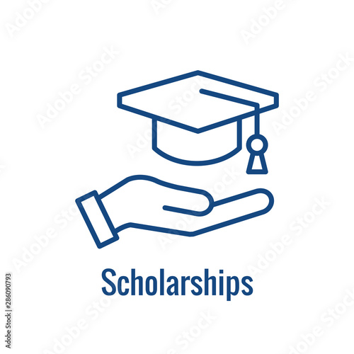 Student Education Icon with imagery depicting the education process and payment