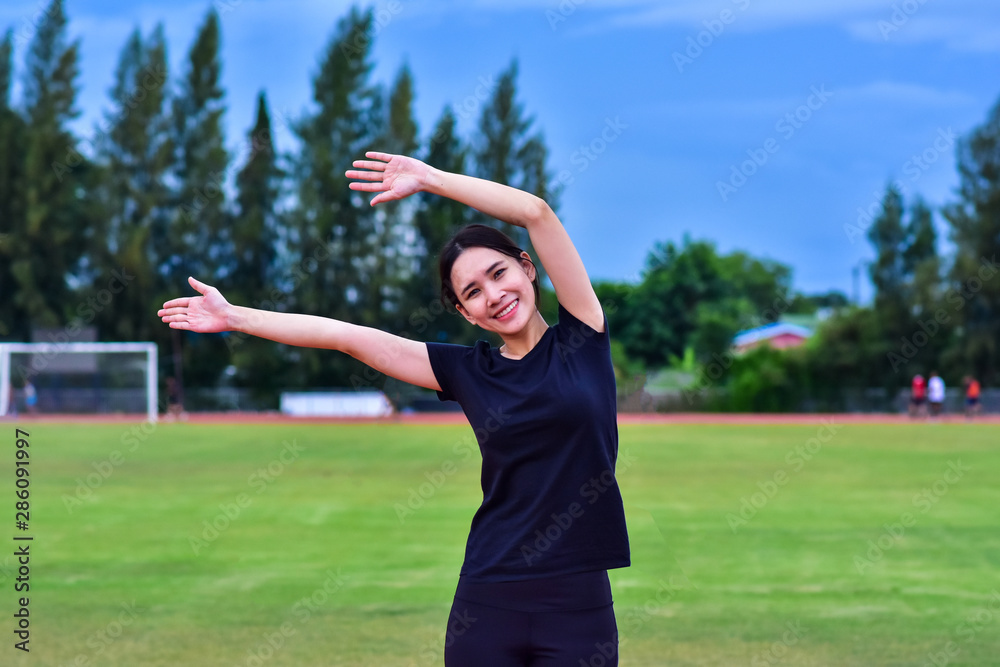 Beauty Asian Women Exercise body fit Training for Good Healthy real people Beauty Asian Women Exercise body fit Training for Good Healthy real people