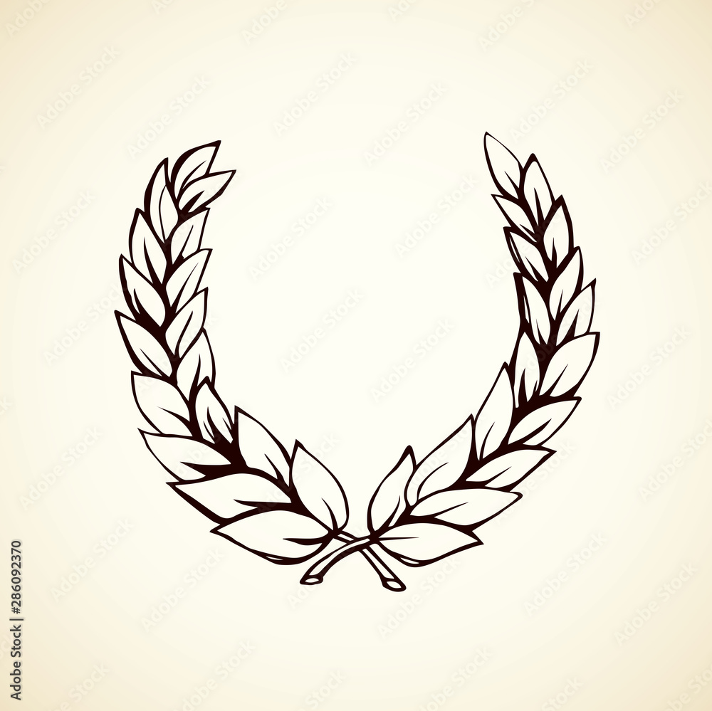 Laurel wreath. Vector drawing Laurel wreath. Vector drawing