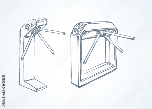 Turnstile. Vector drawing