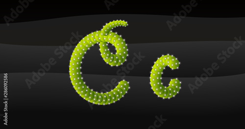 C-c 3D Cactus Alphabet