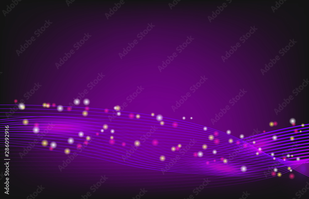 Abstract Technology Background Design with Wavy Line