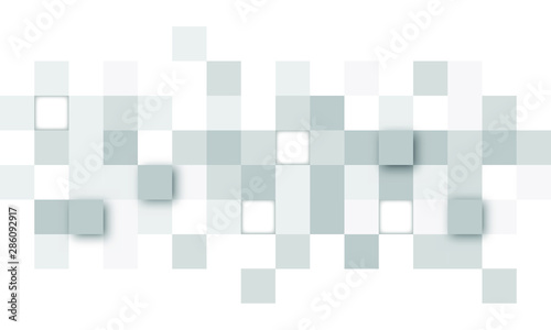 Flat white and grey pixel background. Vector illustration. EPS 10.