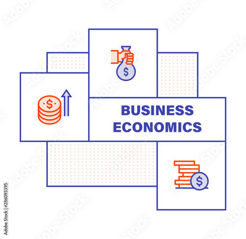 WebModern Flat Line Color illustration Concept for Business. Concepts web banner and printed materials. Vector Illustration