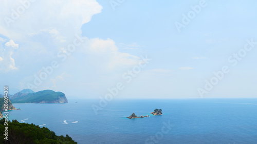 view of the island of Sveta Nedjelja sea day.