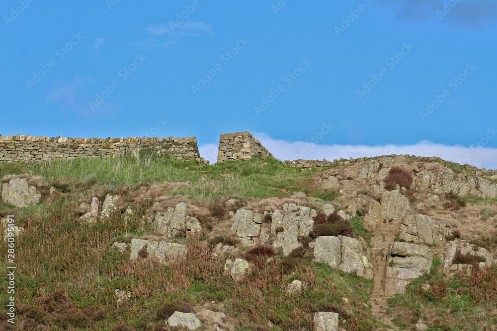 Hadrians Wall on a Hill