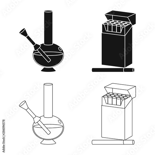 Vector illustration of refuse and stop logo. Set of refuse and habit vector icon for stock.